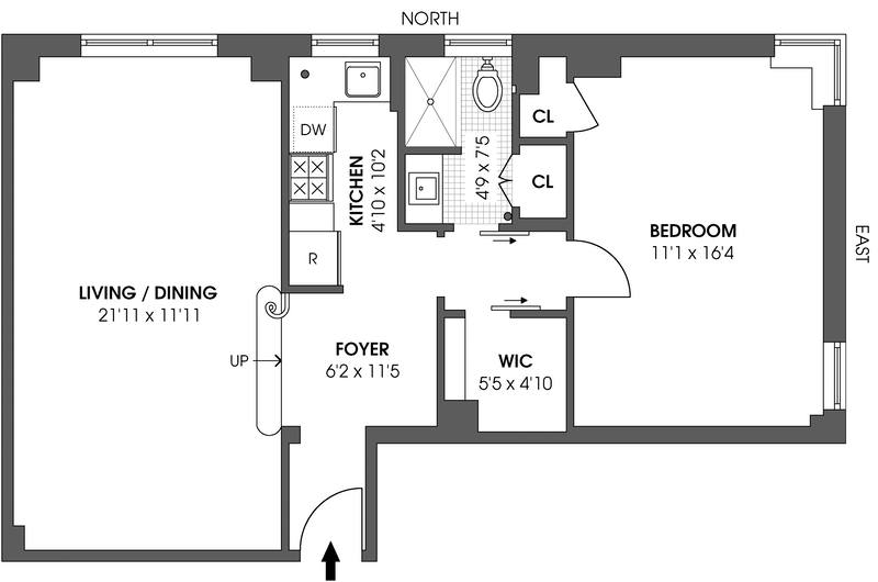 Floorplan for 200 West 20th Street, 508