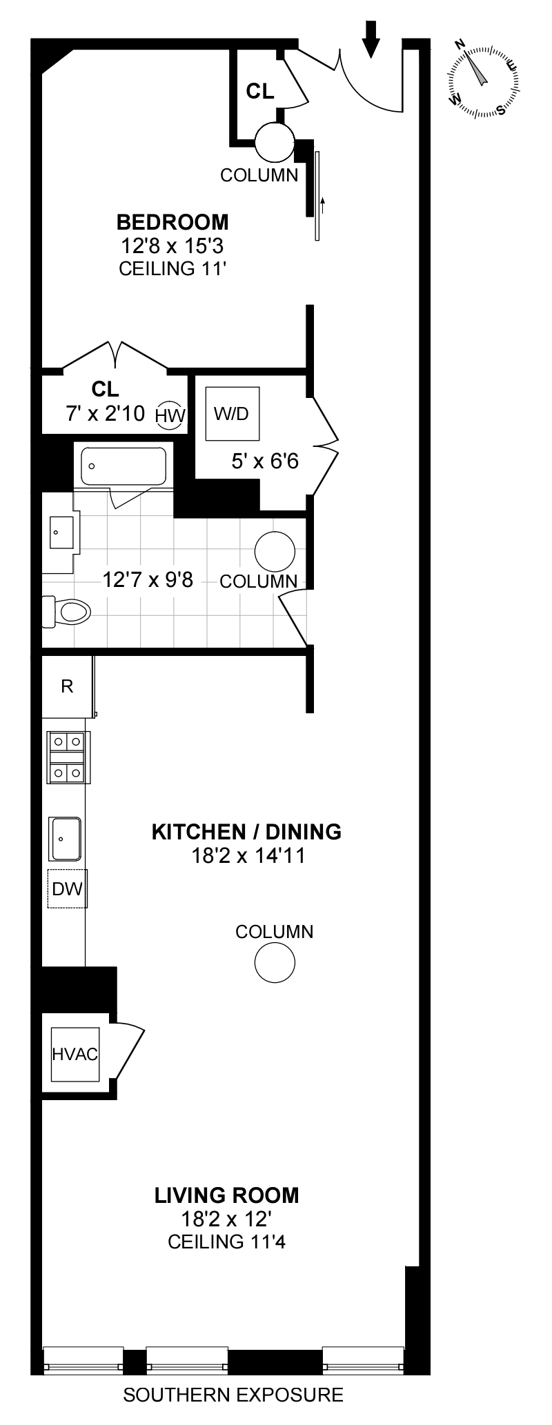 Floorplan for 140 Bay St, 5I