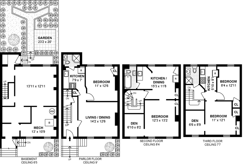 Floorplan for 431 Throop Avenue