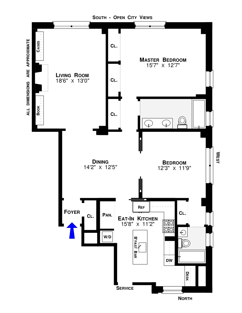 Floorplan for 255 West 84th Street, 12C