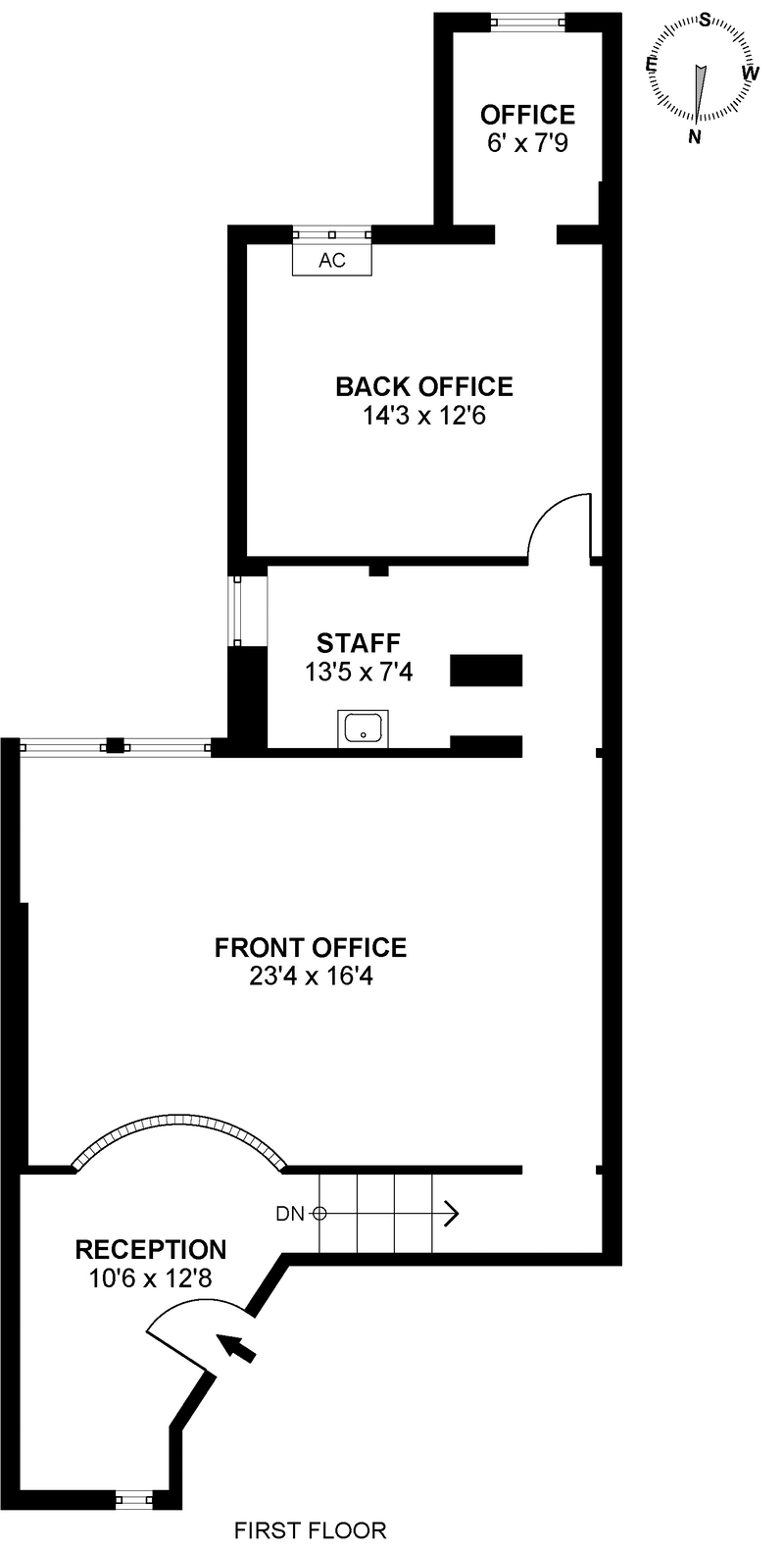 Floorplan for 46 West 86th Street, 1