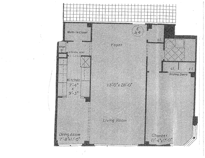 Floorplan for 3515 Henry Hudson Parkway, 3E
