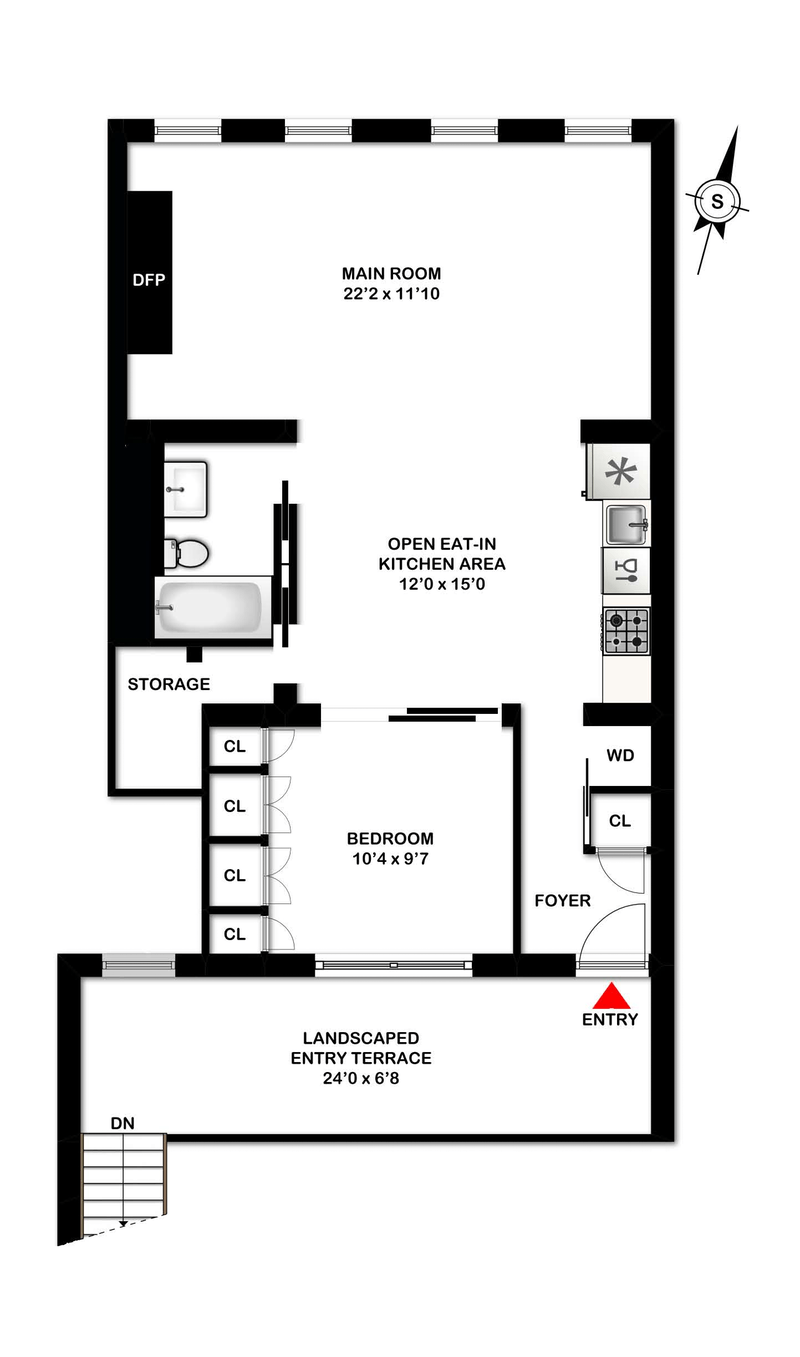 Floorplan for 17 Cornelia Street, 2A