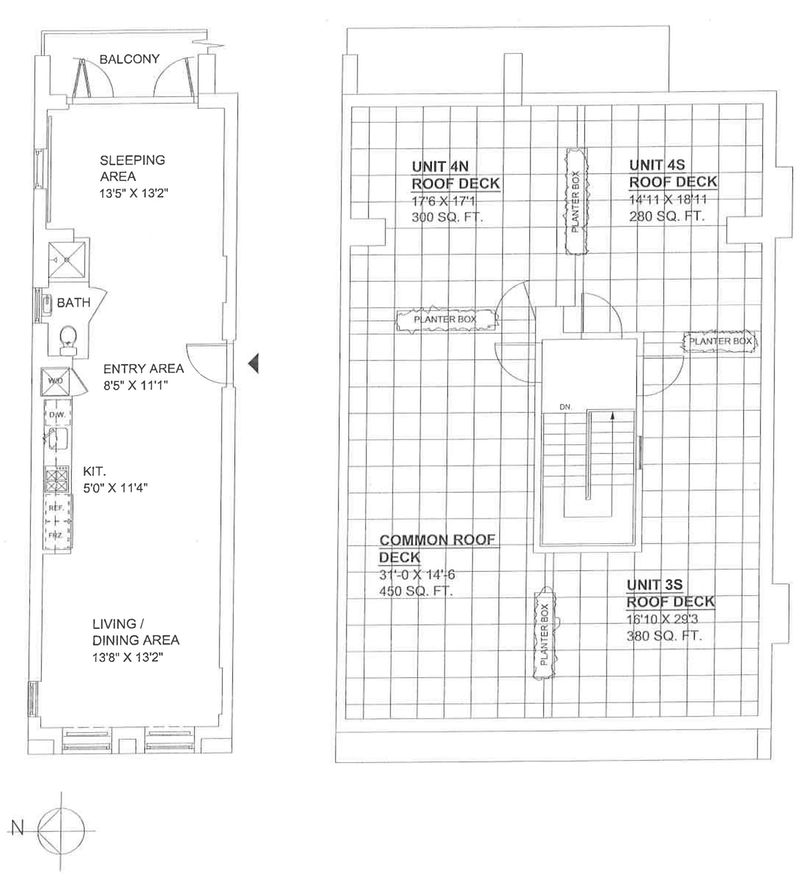 Floorplan for 2101 Fifth Avenue, 4N