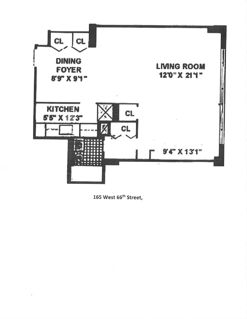Floorplan for 165 West 66th Street, 6Y
