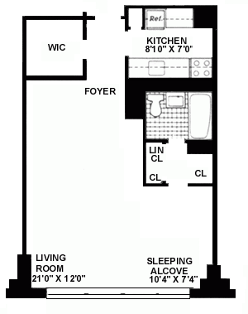 Floorplan for 180 West End Avenue, 16K
