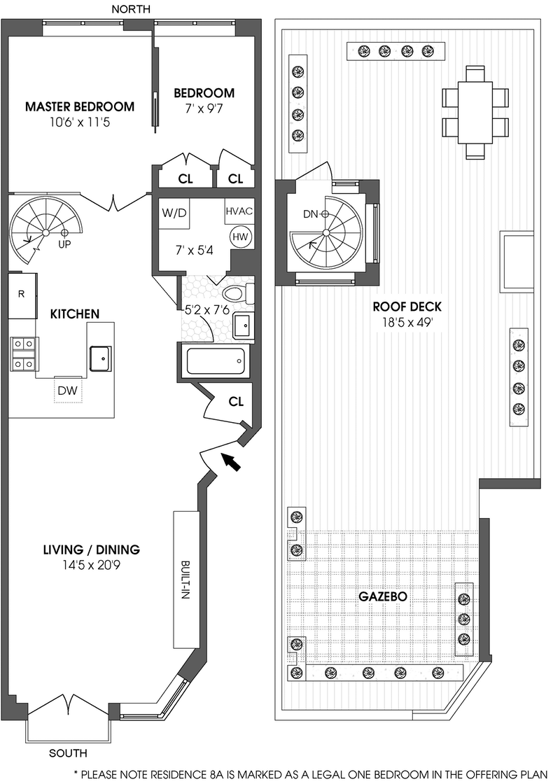 Floorplan for 98 Havemeyer Street, 8A