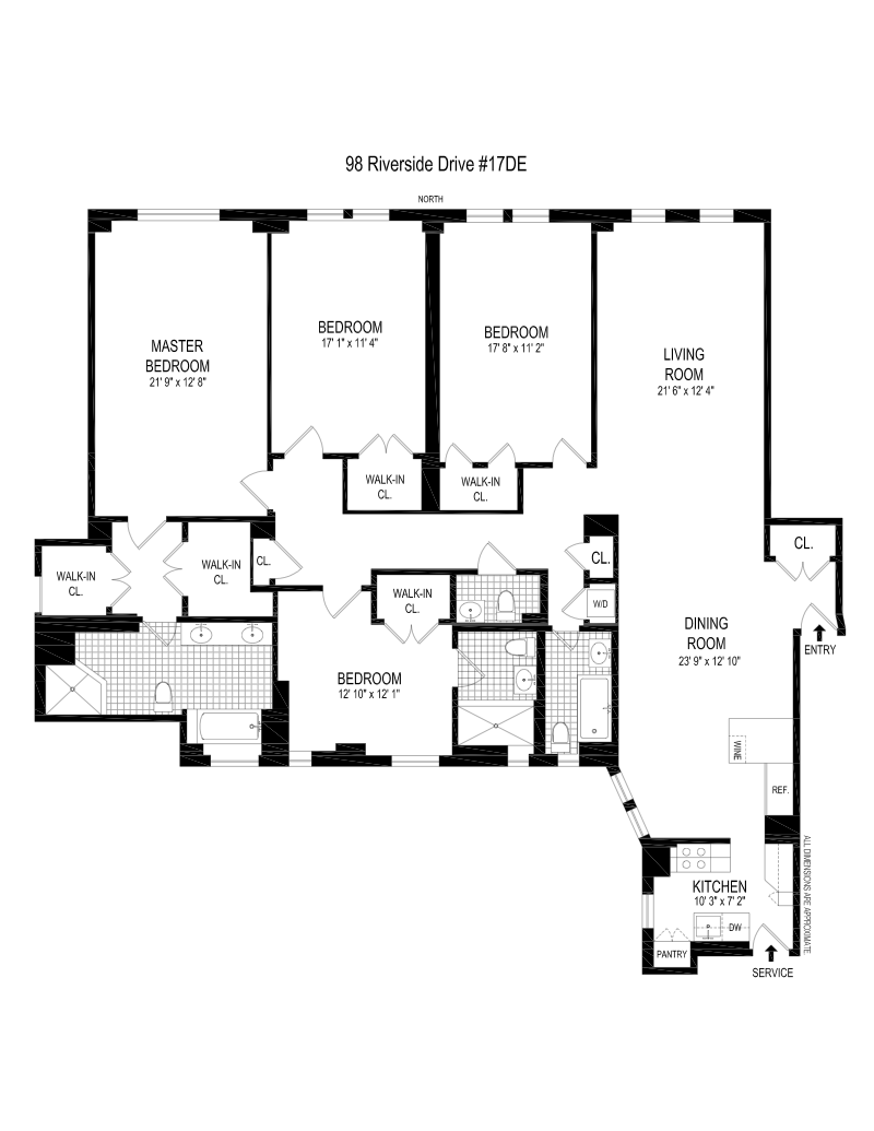 Floorplan for 98 Riverside Drive, 17DE