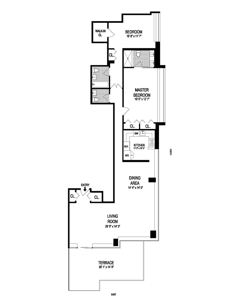 Floorplan for 161 West 61st Street, PHC
