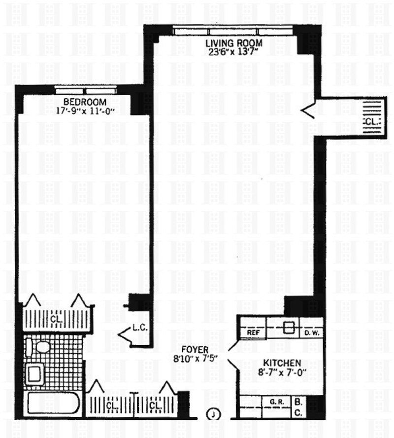 Floorplan for 444 East 75th Street, 9J