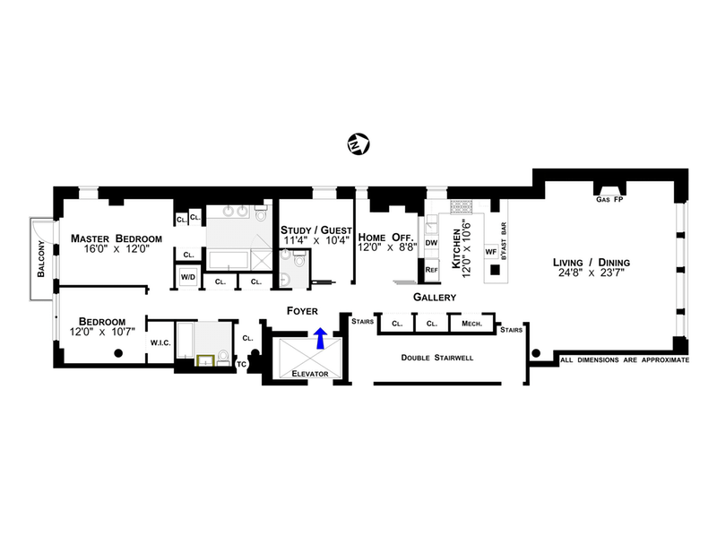 Floorplan for 140 West 124th Street, 4B