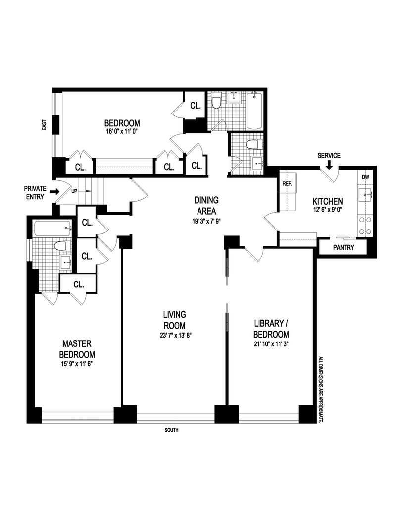 Floorplan for 25 Sutton Place South, MAISONETTE