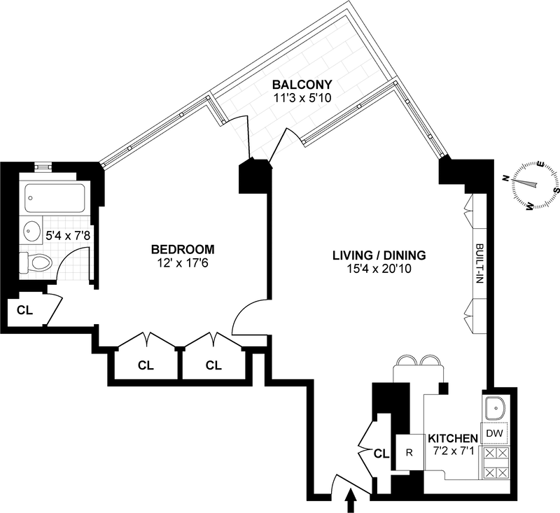Floorplan for 60 Sutton Place South, 9FS