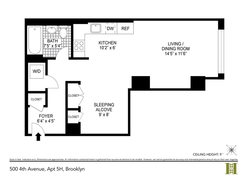 Floorplan for 500 Fourth Avenue, 5H