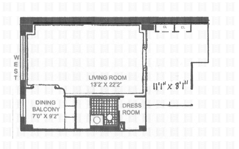 Floorplan for 123 East 37th Street, 2A