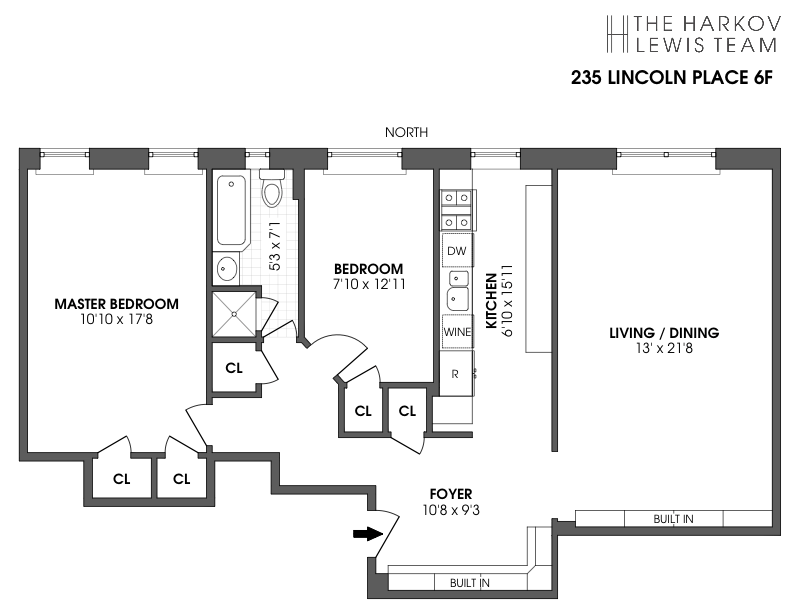 Floorplan for 235 Lincoln Place, 6F