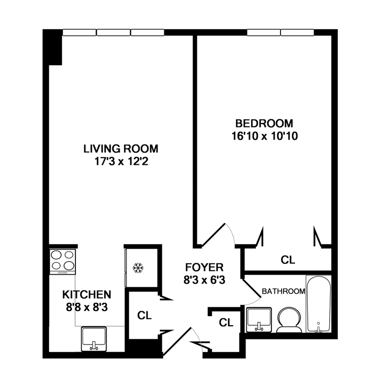 Floorplan for 301 Cathedral Pkwy, 5C