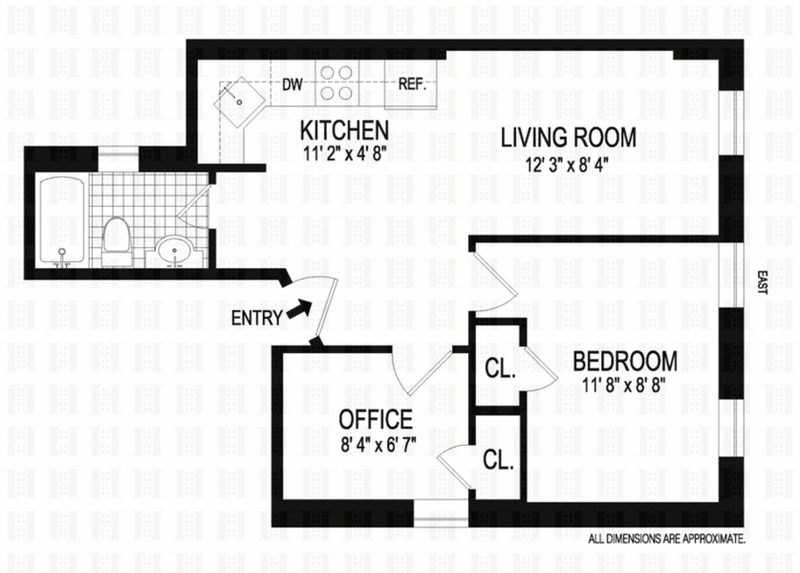 Floorplan for 2072 Frederick Douglass B, 3B