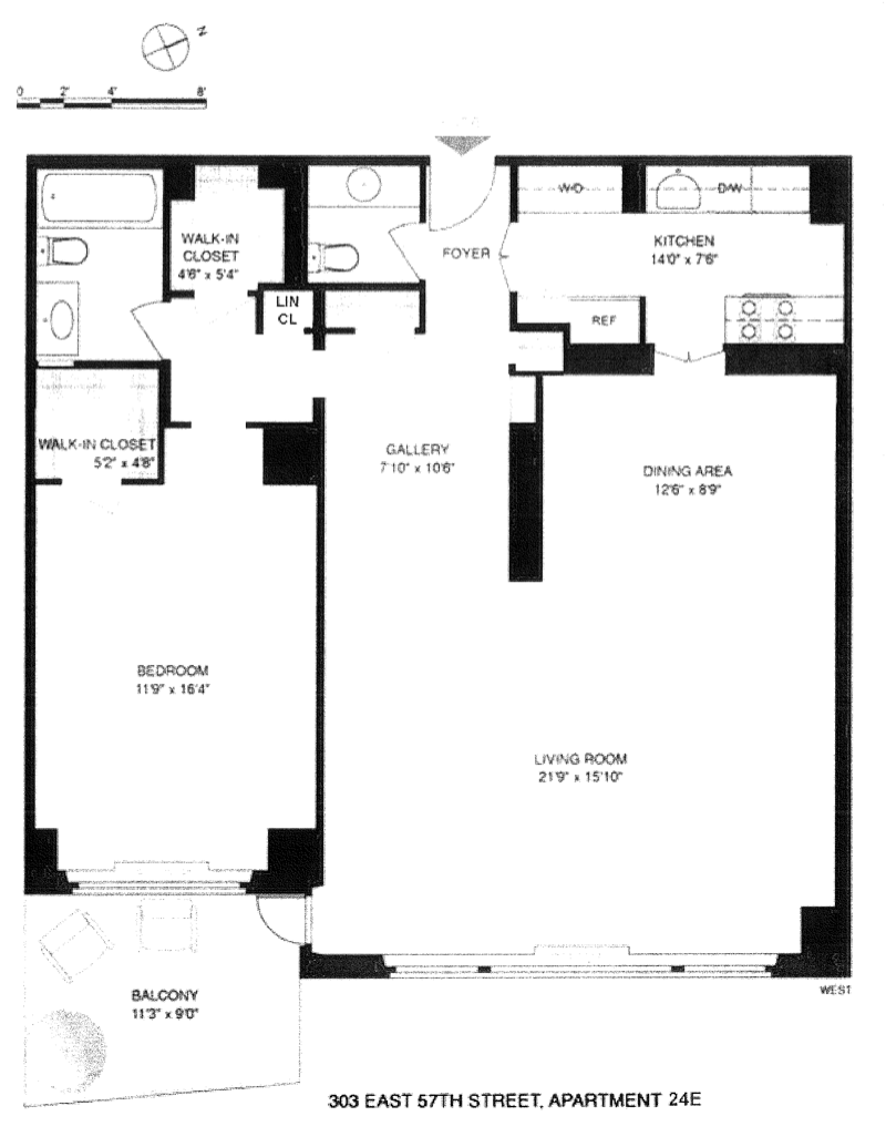 Floorplan for 303 East 57th Street, 24E