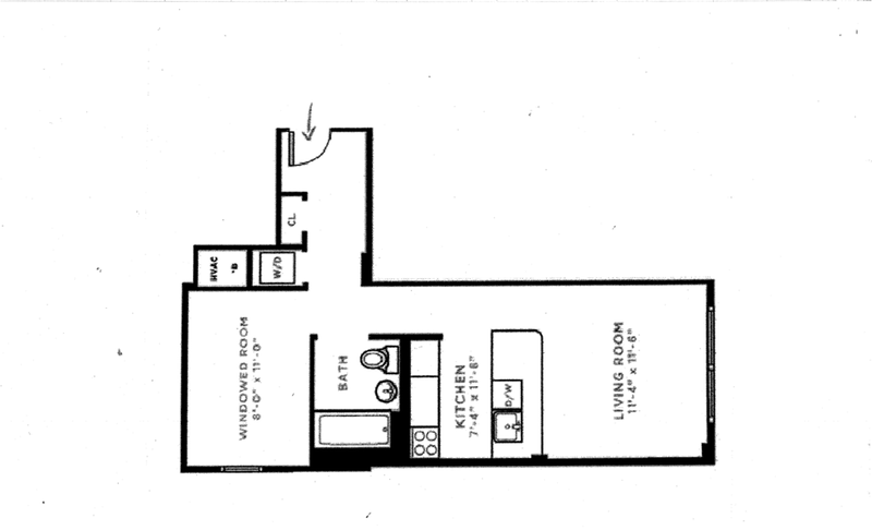 Floorplan for 2101 Frederick Douglass B, 4B