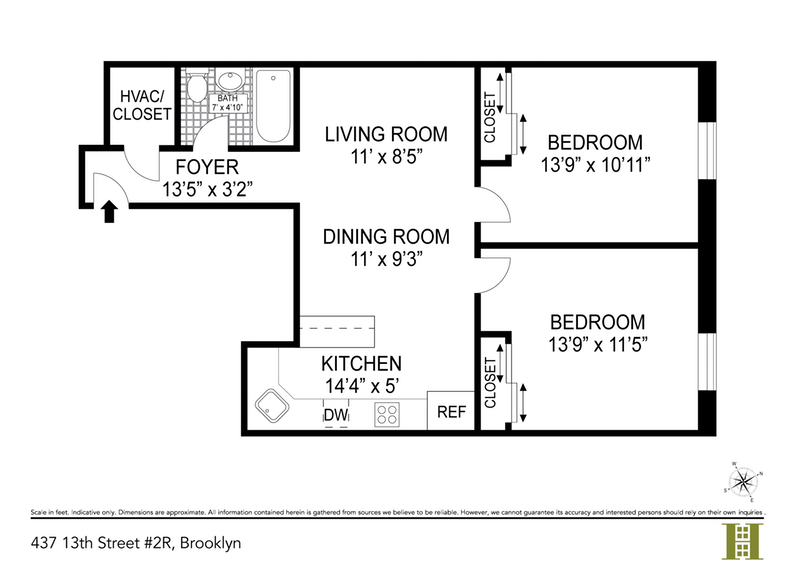 Floorplan for 437 13th Street