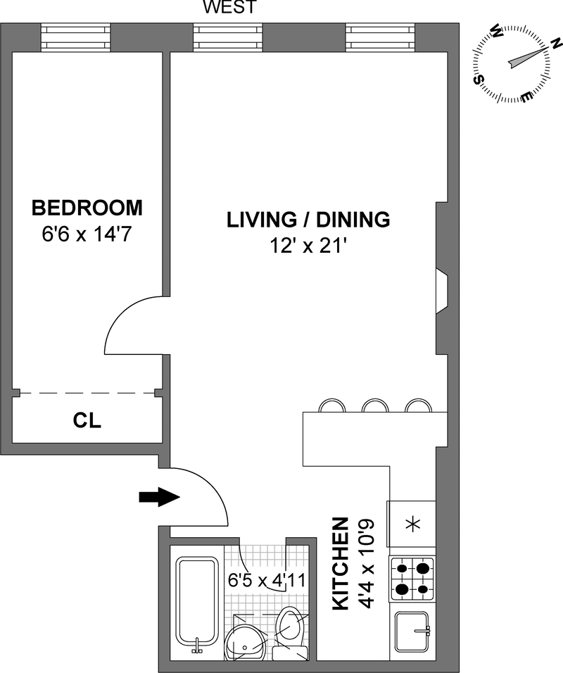 Floorplan for 927 Madison Avenue, 5F