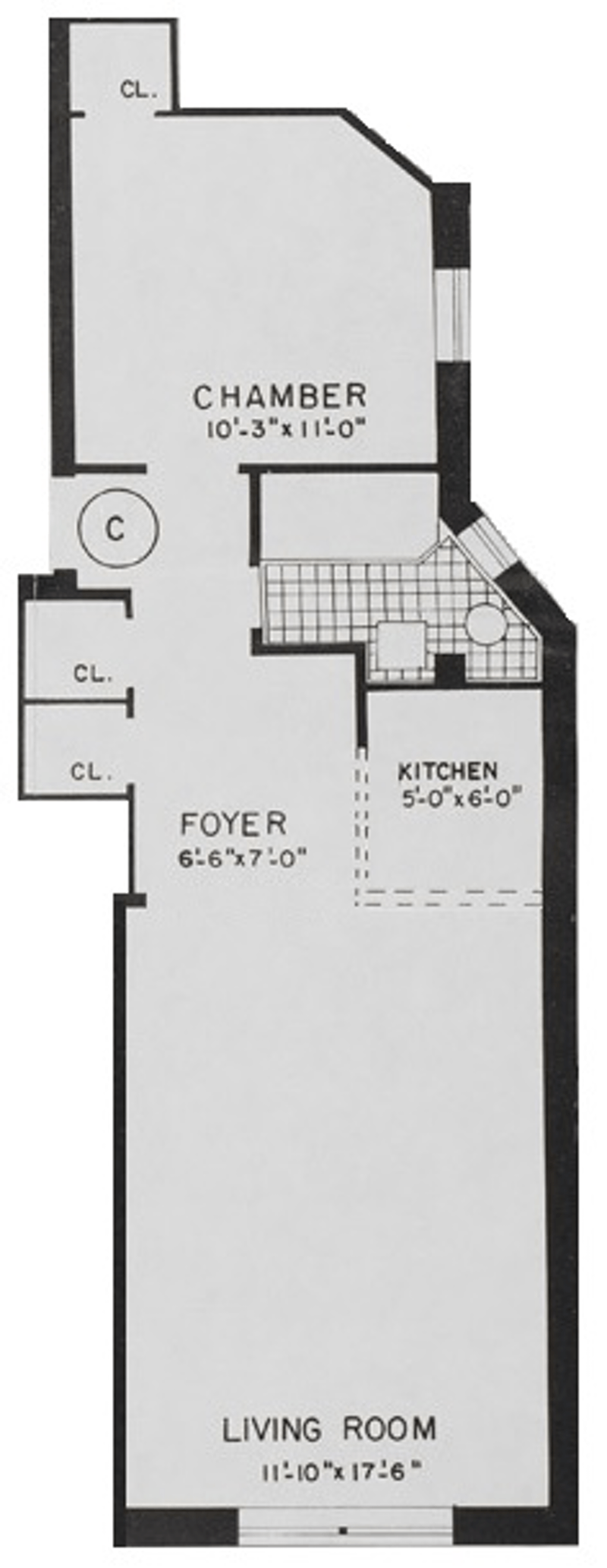Floorplan for 534 East 88th Street, 2C