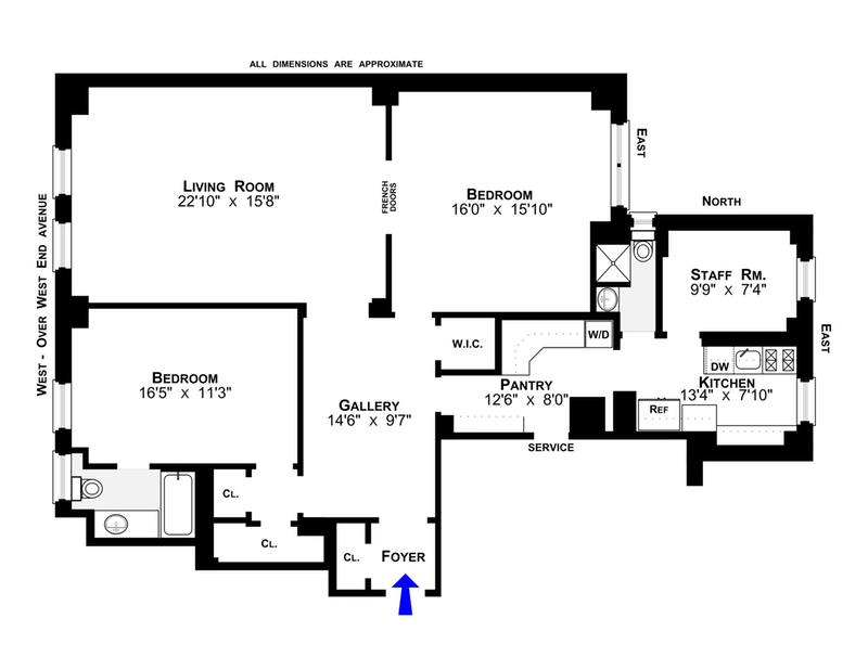 Floorplan for 320 West End Avenue