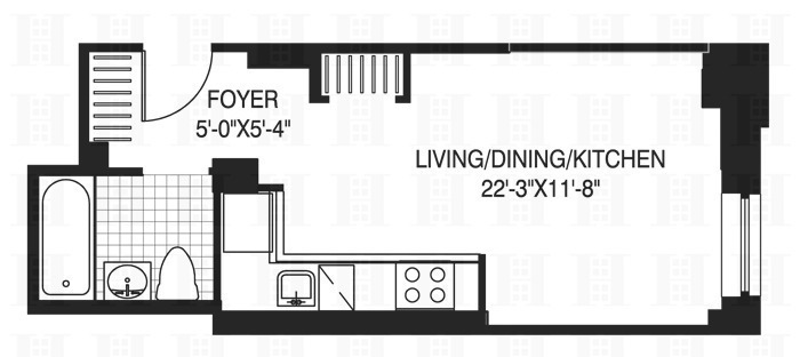 Floorplan for 20 West Street, 40F
