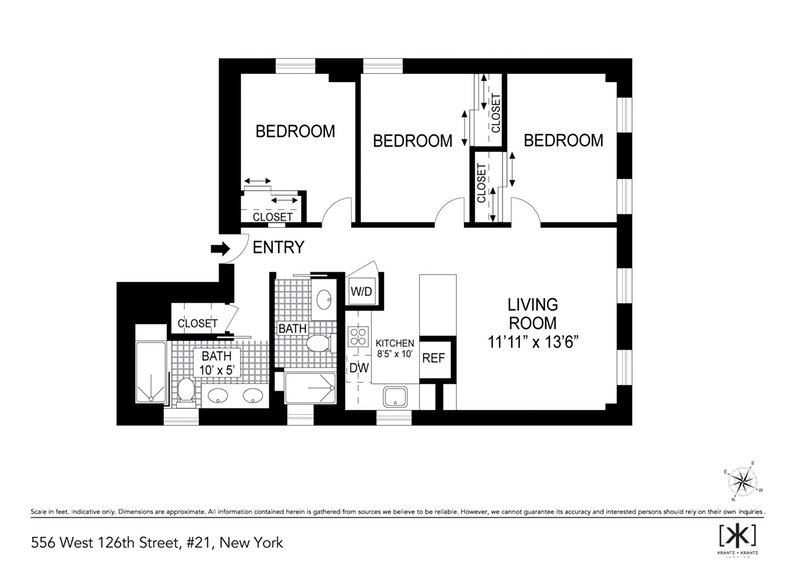 Floorplan for 556 West 126th Street, 21