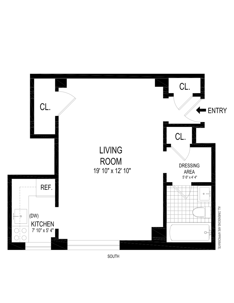 Floorplan for 56 Seventh Avenue, 6B