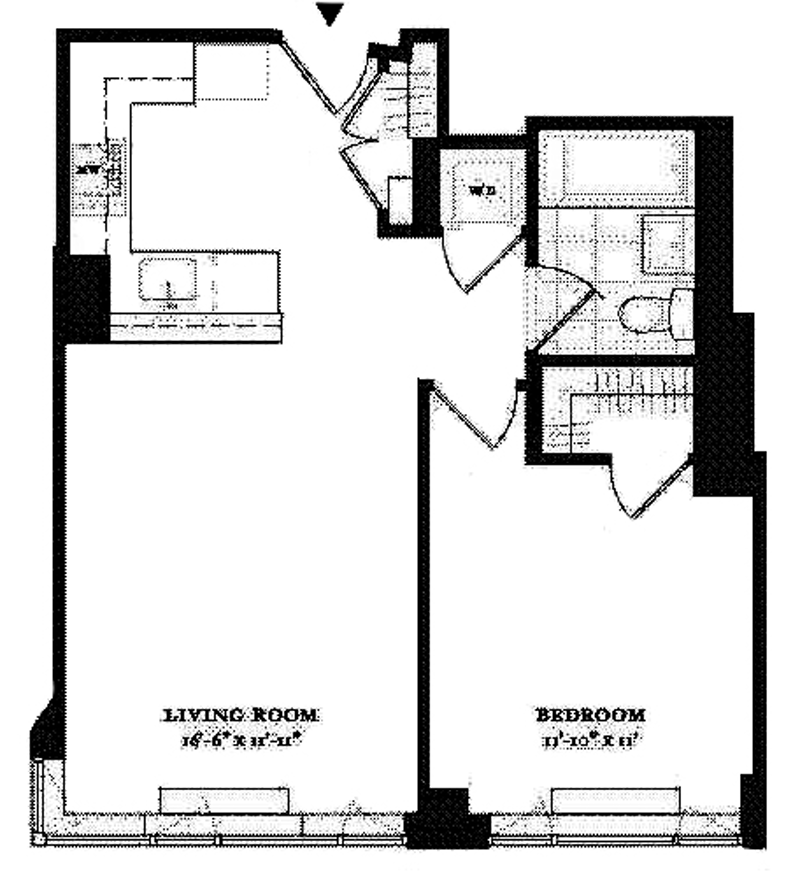 Floorplan for 635 West 42nd Street, 20M