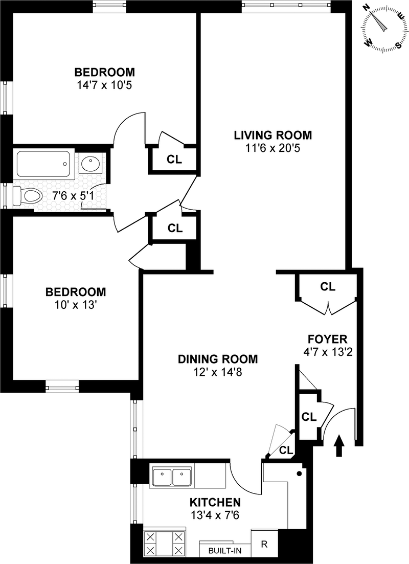Floorplan for 2 Grace Court, 6A