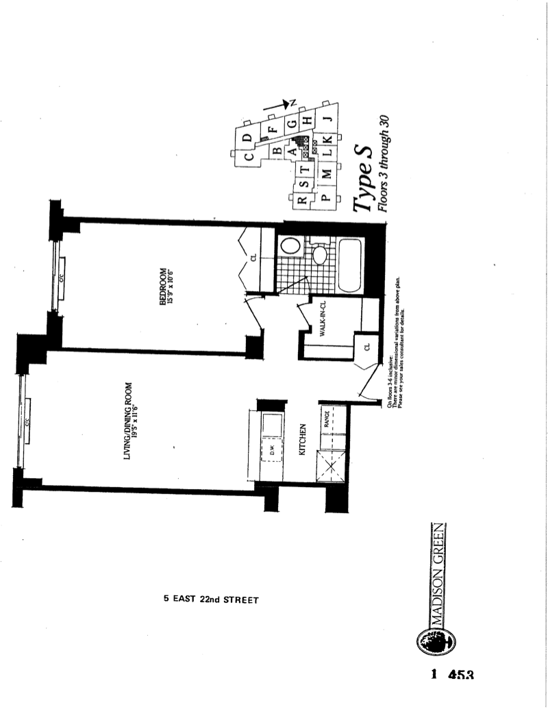 Floorplan for Flatiron Condo , Rental