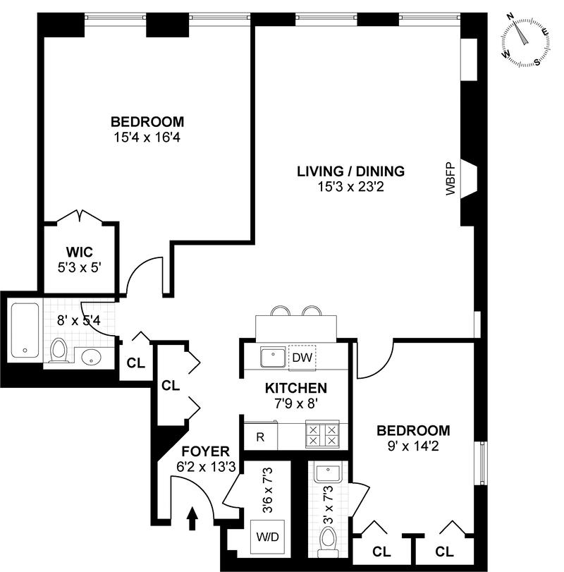 Floorplan for 88 Wyckoff Street, 5F