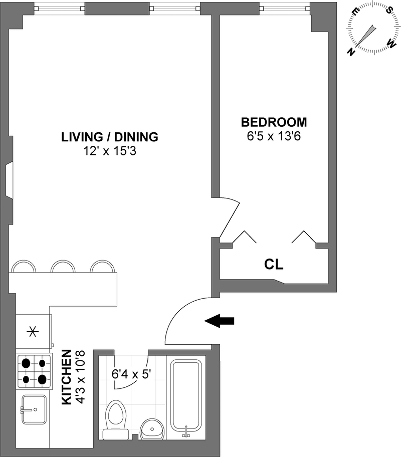 Floorplan for 927 Madison Avenue, 3R