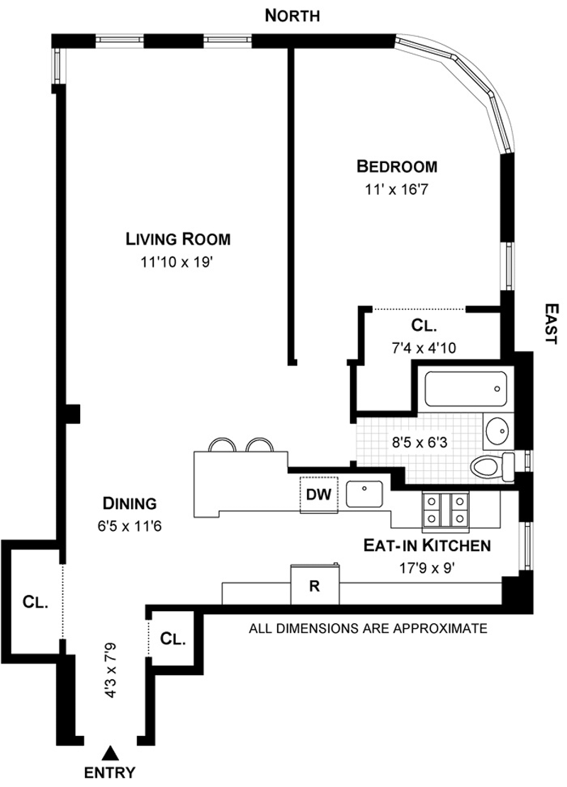 Floorplan for 350 East 77th Street, 6N