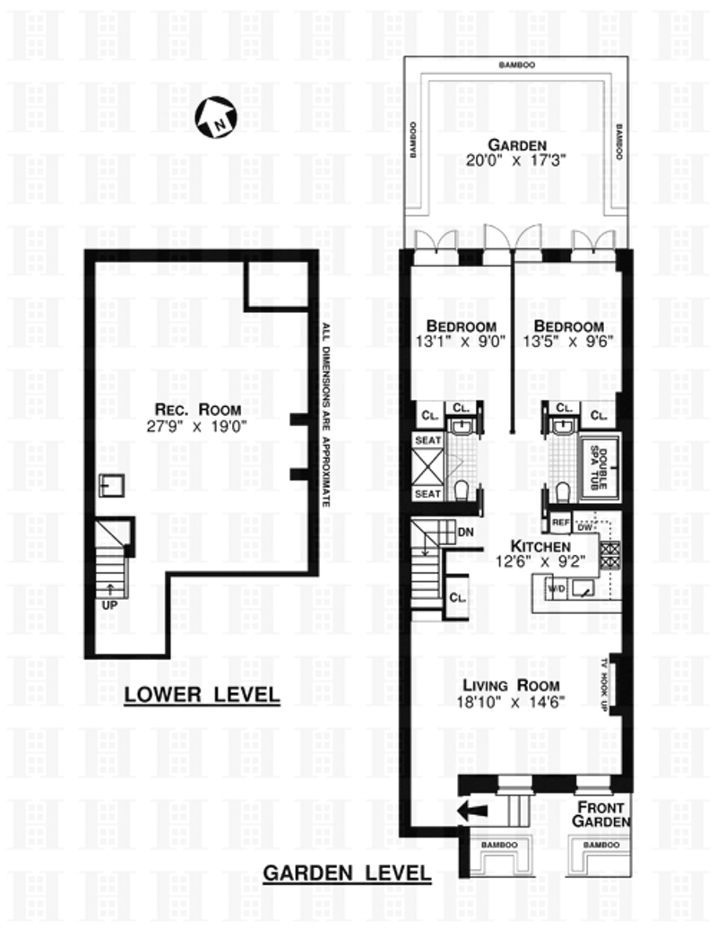Floorplan for 221 West 13th Street, GARDEN