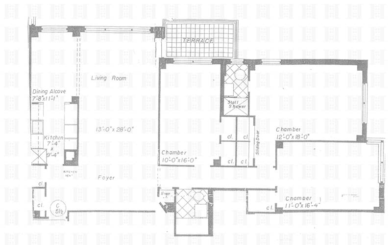Floorplan for 3515 Henry Hudson Parkway, 6C