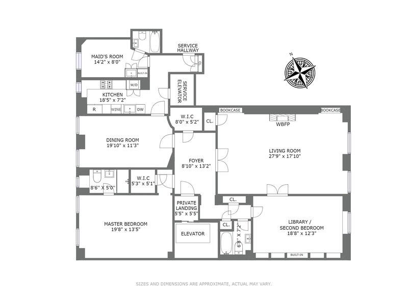 Floorplan for 435 East 52nd Street, 14C