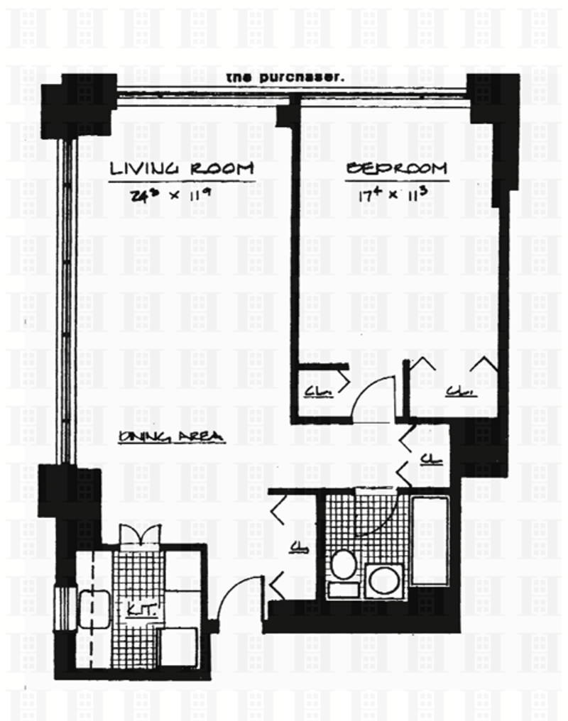 Floorplan for 322 West 57th Street, 49C