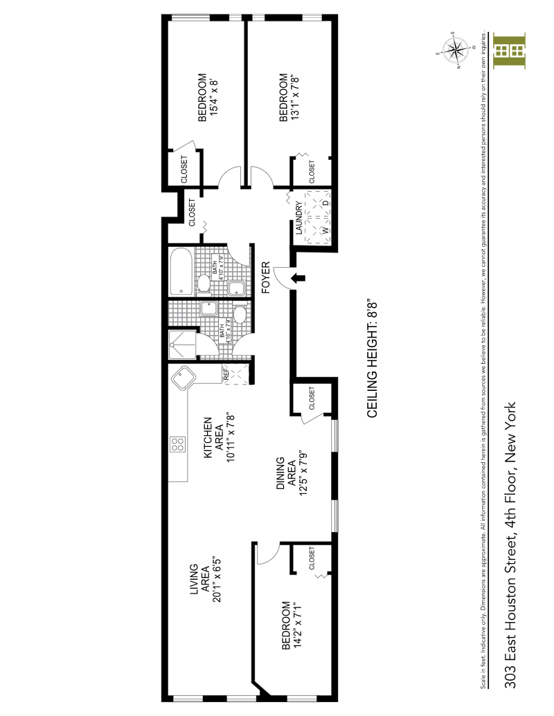 Floorplan for 303 East Houston Street, 4TH FLOOR