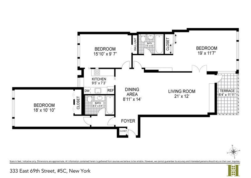 Floorplan for 333 East 69th Street, 5C