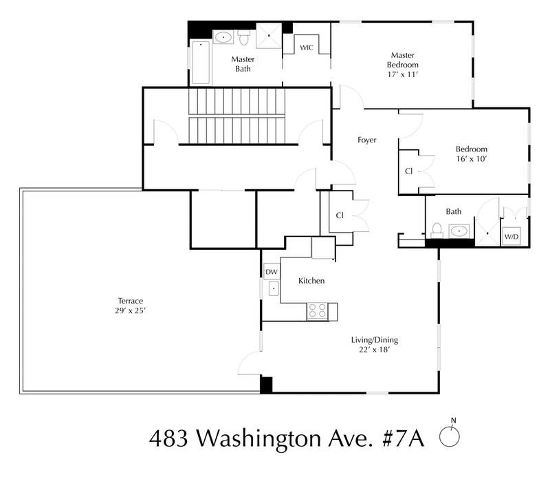 Floorplan for 483 Washington Ave, 7A