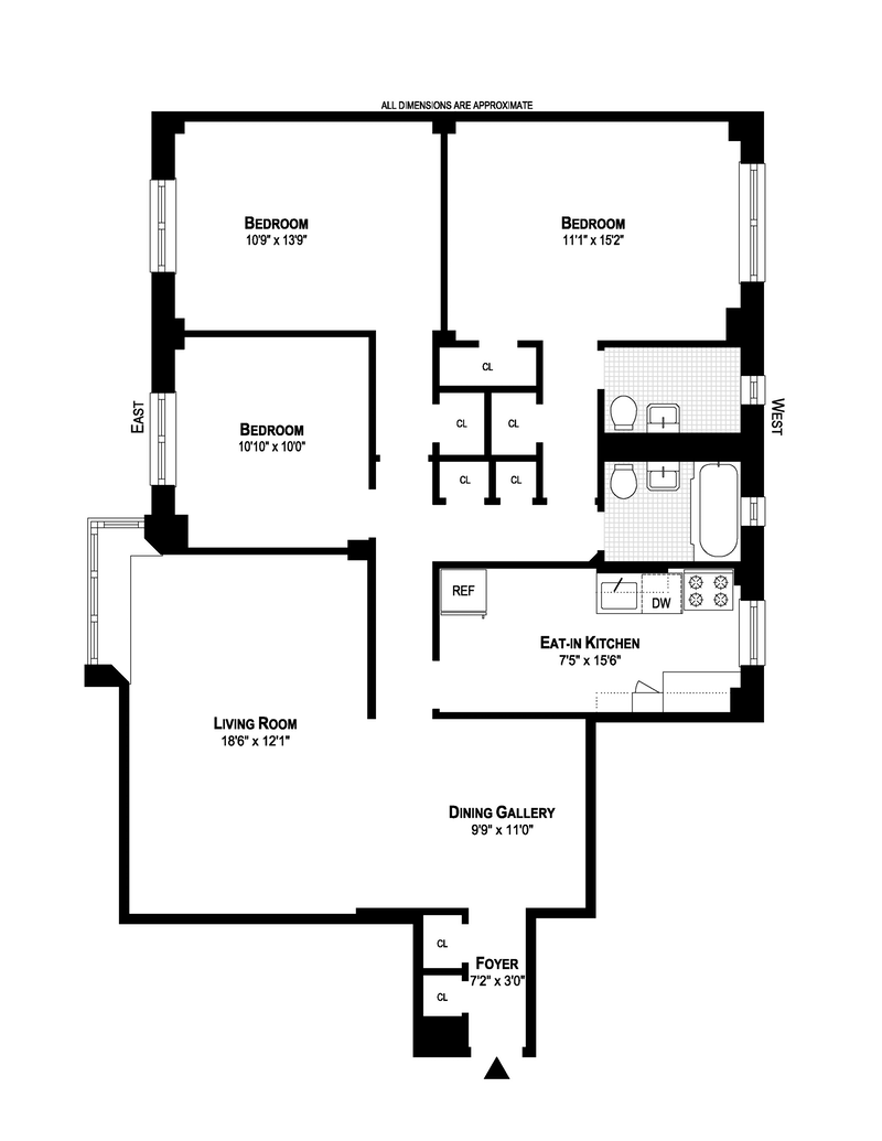 Floorplan for 550 Grand Street