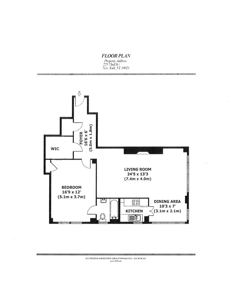 Floorplan for 225 East 73rd Street, 7D