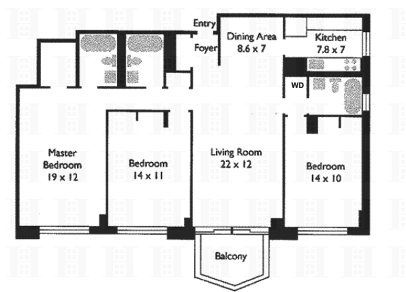 Floorplan for 220 East 65th Street, 5C