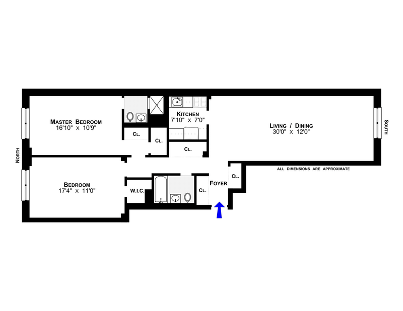 Floorplan for 13 West 13th Street, 7BS