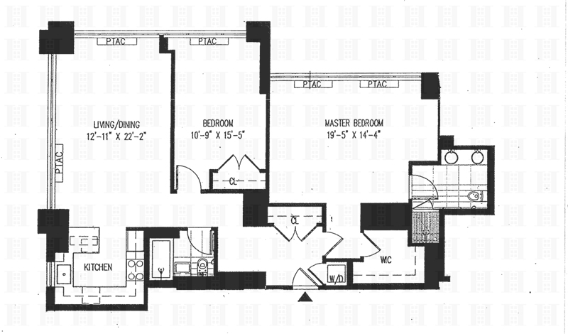 Floorplan for 322 West 57th Street, 31D