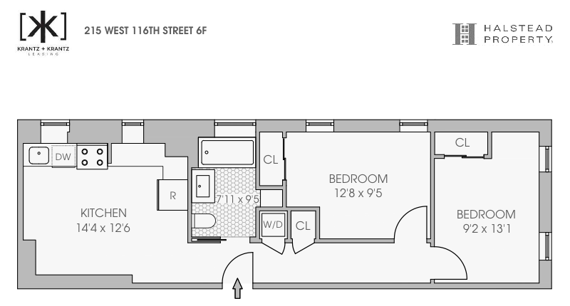 Floorplan for 215 West 116th Street, 3E